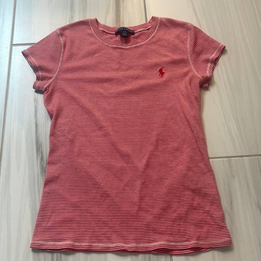 Ralph Lauren Striped Scoop Neck Tee